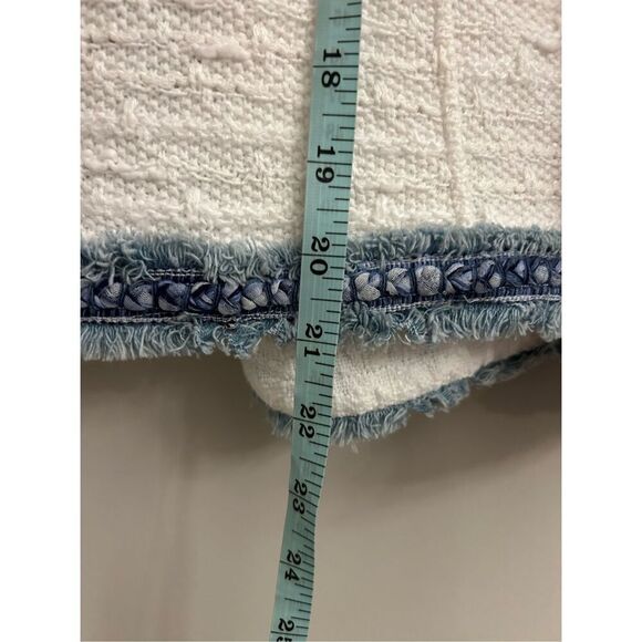 Nic+Zoe Bright Side Knit Jacket S denim fringe beachy - Picture 9 of 10